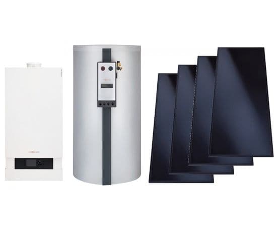 Пакетна пропозиція VIESSMANN VITODENS 200-W 1,8 -35(кВт) з бівалентним бойлером Vitocell 100-W тип CVUB  на  300 л. та сонячним колекторами, image 